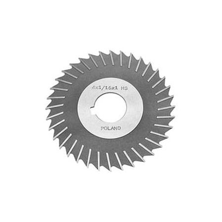 Toolmex HSS Import Metal Slitting Saw Plain Teeth, Side Chip Clear, 3" DIA x 1/16" Face x 1" Hole 5-748-252